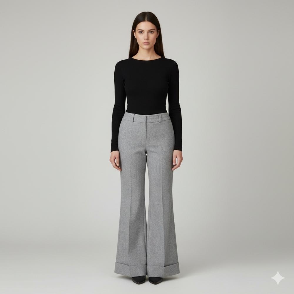 Suzy Shier 13/14 Grey Flare Dress Pants